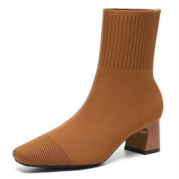 Bota Malha Tricô Confortável - Janice