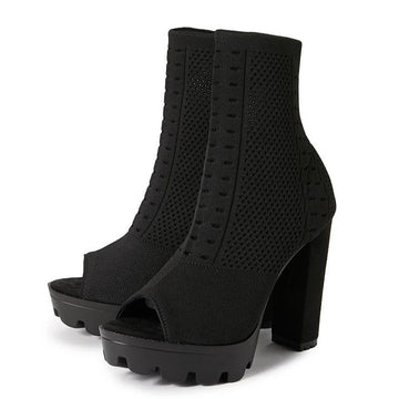 Bota Malha Tricô Confortável - Rebecca