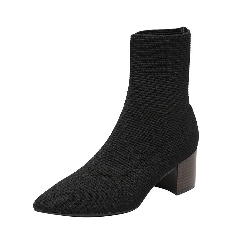 Bota Malha Tricô Confortável - Cassie