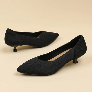 Scarpin Salto Kitten Confortável em Malha Tricô - Cynthia