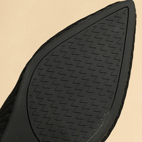 Slingback Salto Baixo Malha Tricô Confortável - Lucila