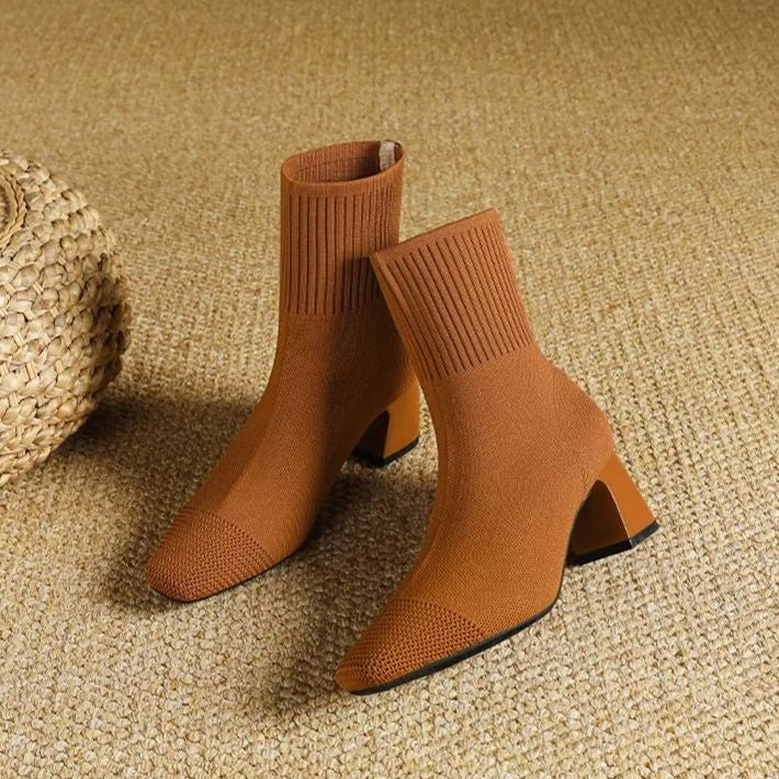 Bota Malha Tricô Confortável - Janice
