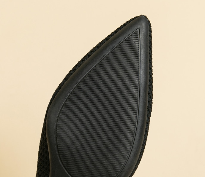 Slingback Salto Kitten Malha Tricô Confortável - Josiane