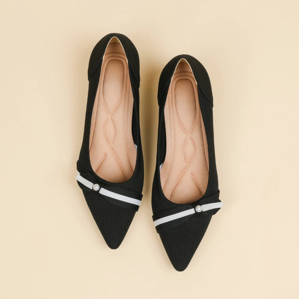 Scarpin Salto Kitten Confortável em Malha Tricô - Stace