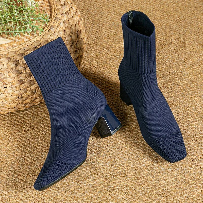 Bota Malha Tricô Confortável - Janice