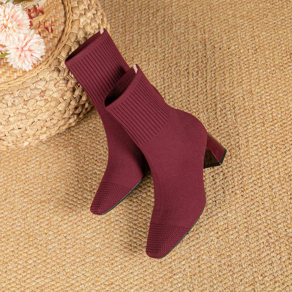 Bota Malha Tricô Confortável - Janice