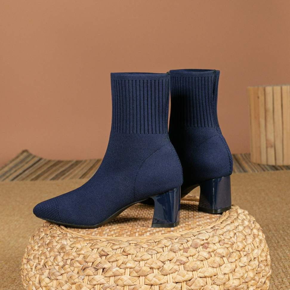 Bota Malha Tricô Confortável - Janice