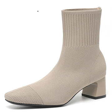 Bota Malha Tricô Confortável - Janice
