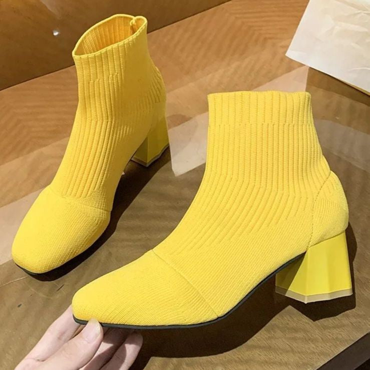 Bota Malha Tricô Confortável - Thalia