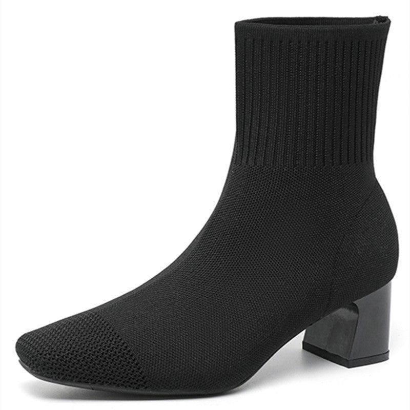 Bota Malha Tricô Confortável - Janice