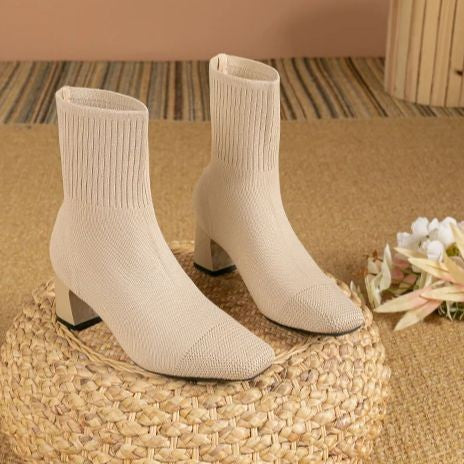 Bota Malha Tricô Confortável - Janice