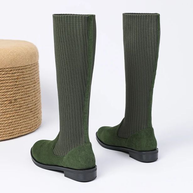 Bota Malha Tricô Confortável - Athena