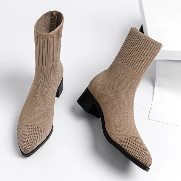 Bota Malha Tricô Confortável - Samira