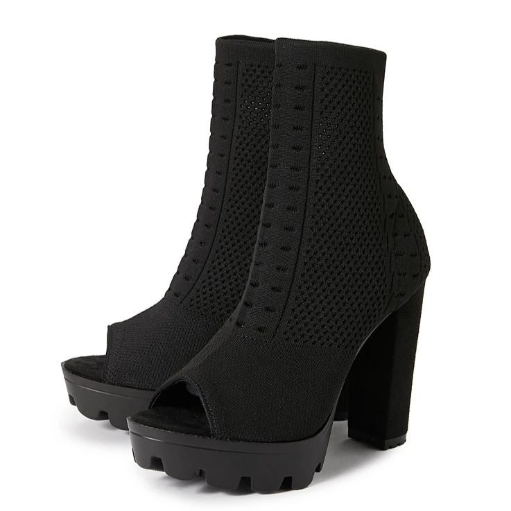 Bota Malha Tricô Confortável - Rebecca