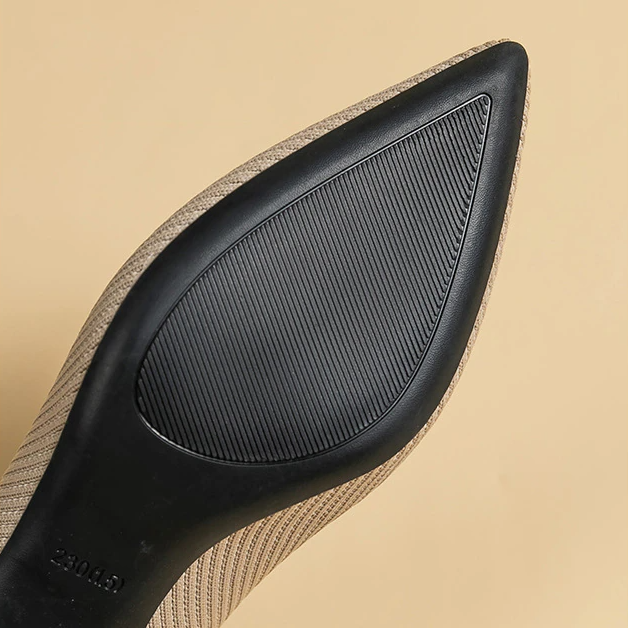 Scarpin Salto Bloco Confortável em Malha Tricô - Agnes