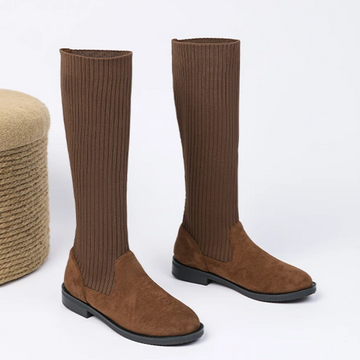 Bota Malha Tricô Confortável - Athena