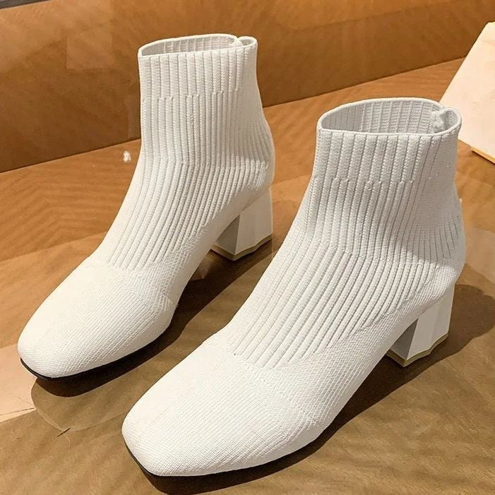 Bota Malha Tricô Confortável - Thalia