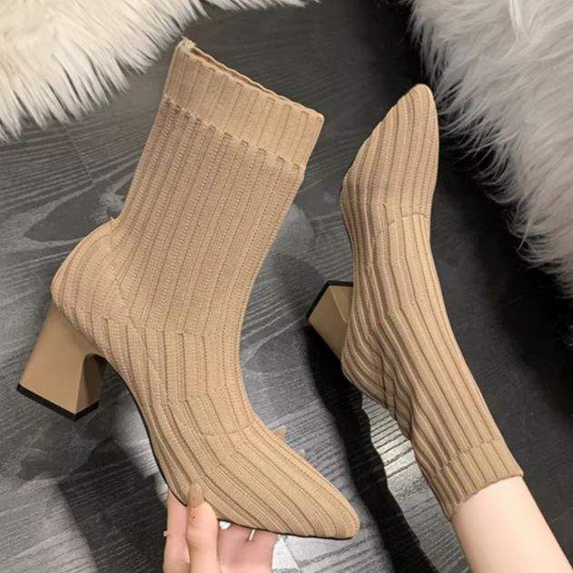 Bota Malha Tricô Confortável - Daisy