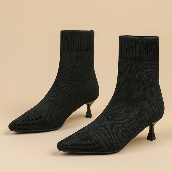 Bota em Malha Tricô Confortável - Sofia