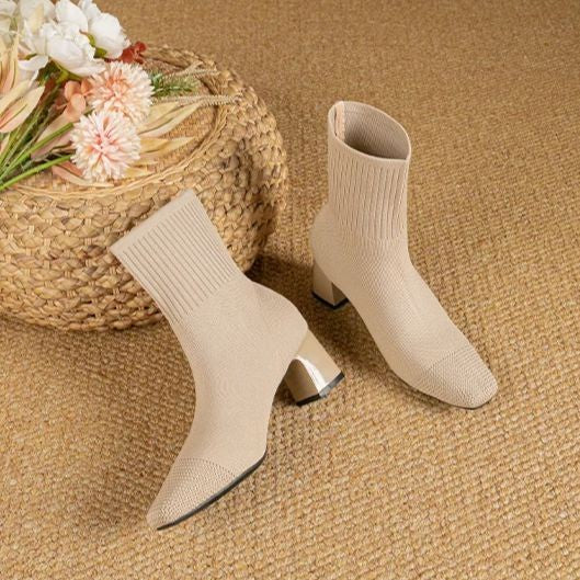 Bota Malha Tricô Confortável - Janice