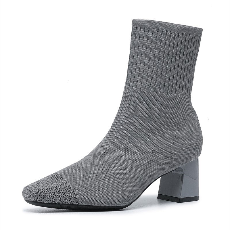 Bota Malha Tricô Confortável - Janice