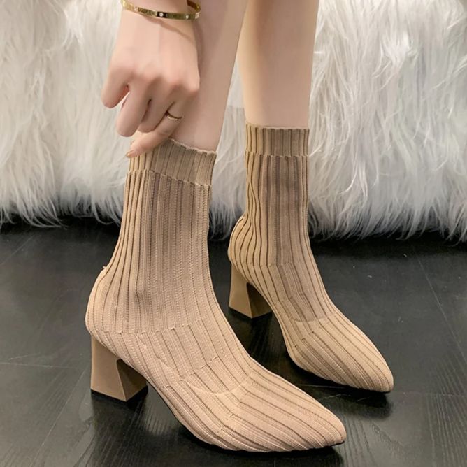Bota Malha Tricô Confortável - Daisy