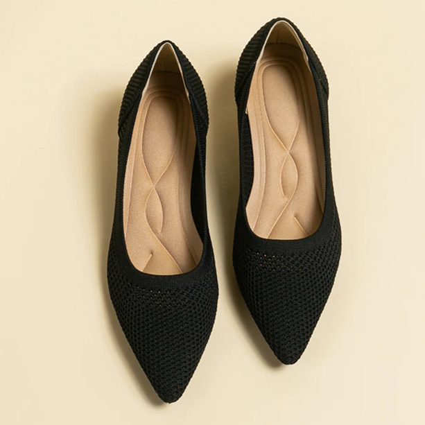 Scarpin Salto Kitten Confortável em Malha Tricô - Leandra