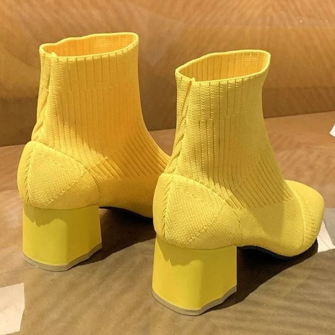 Bota Malha Tricô Confortável - Thalia