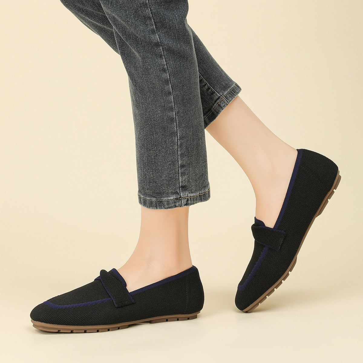 Mocassim Confortável em Malha Tricô - Carys
