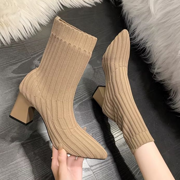 Bota Malha Tricô Confortável - Daisy