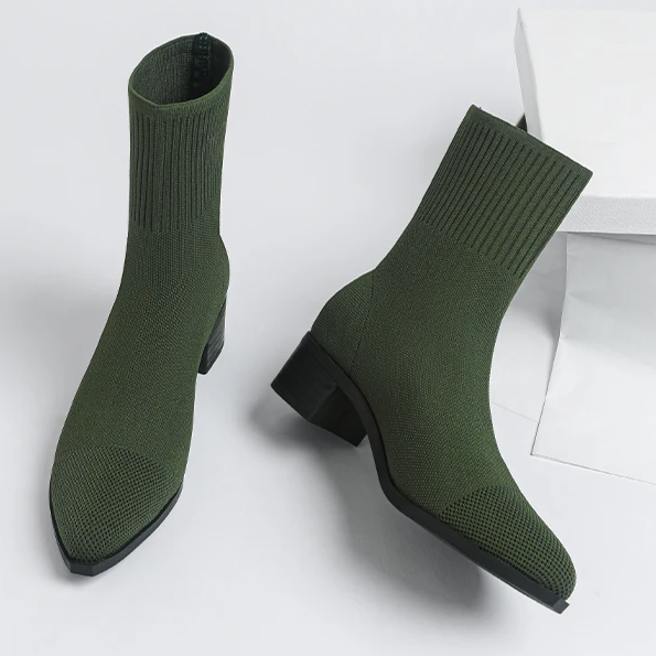 Bota Malha Tricô Confortável - Samira