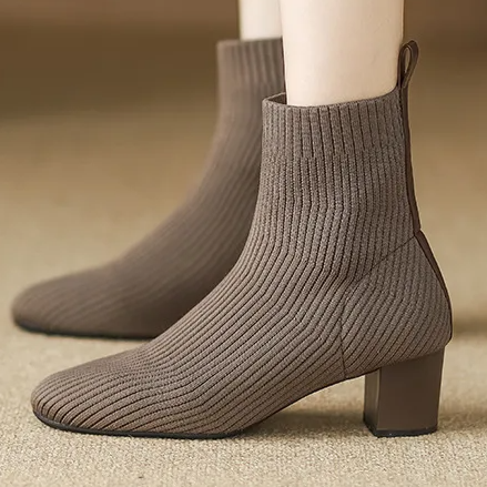 Bota Malha Tricô Confortável - Carole