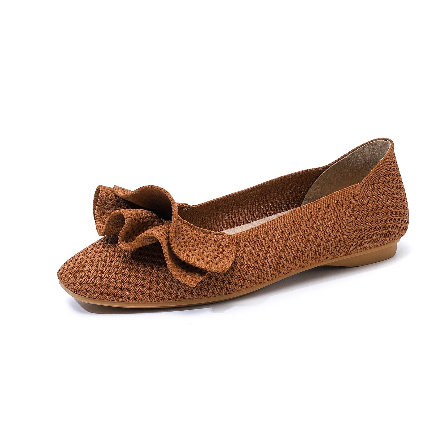 Sapatilha em Malha Tricô com Laço – Mirelle