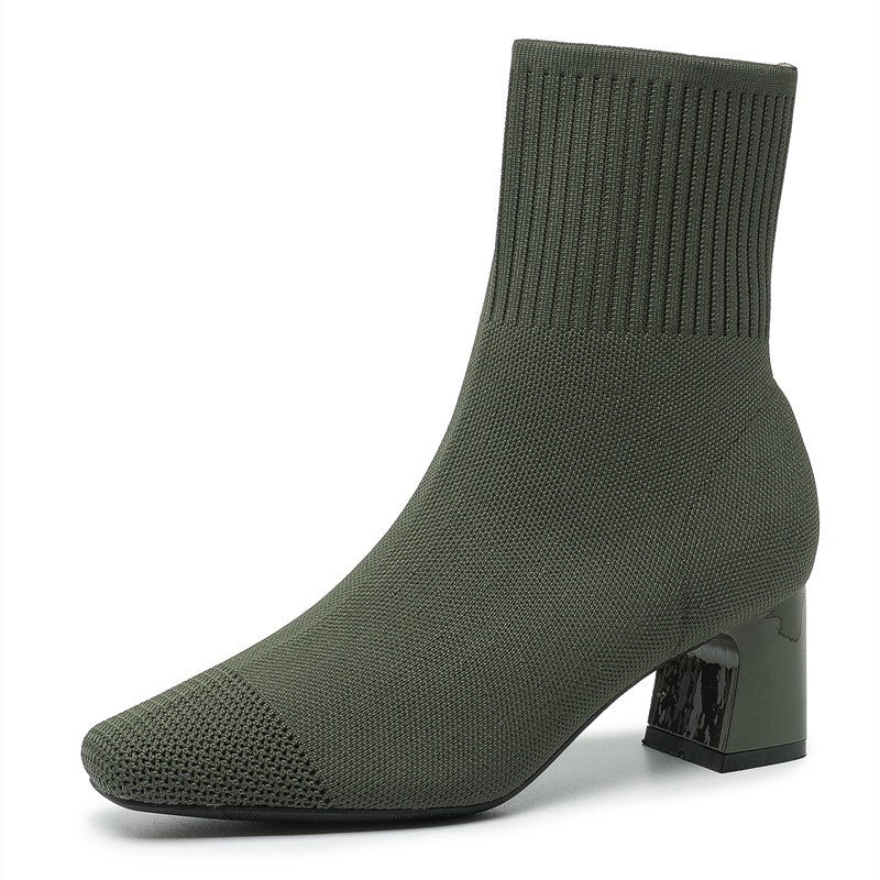 Bota Malha Tricô Confortável - Janice