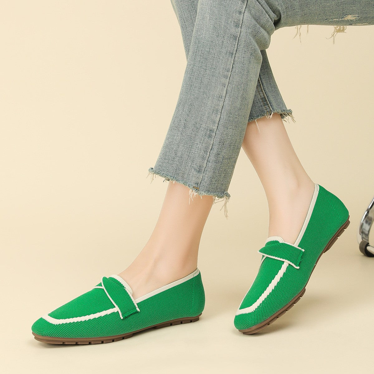 Mocassim Confortável em Malha Tricô - Carys
