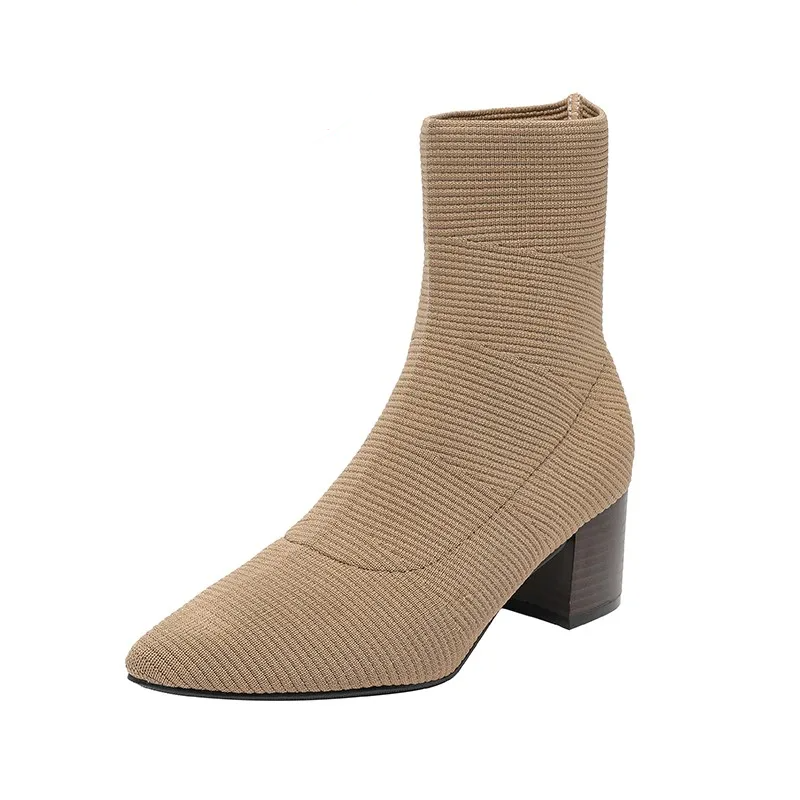 Bota Malha Tricô Confortável - Cassie