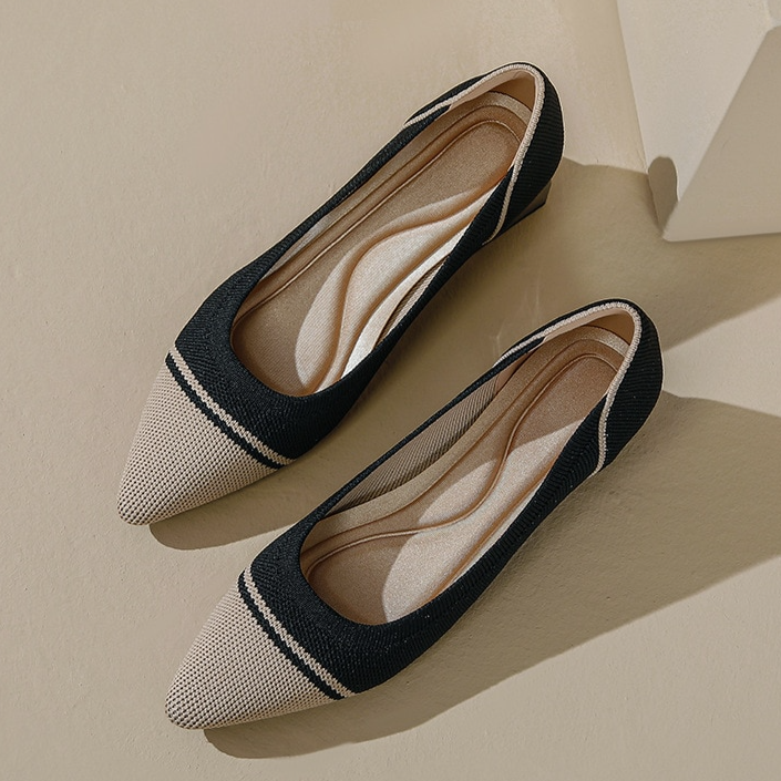 Scarpin Salto Bloco Confortável em Malha Tricô - Lais