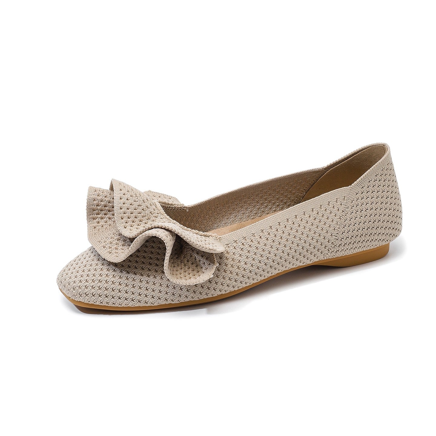 Sapatilha em Malha Tricô com Laço – Mirelle