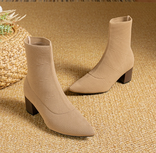 Bota Malha Tricô Confortável - Cassie
