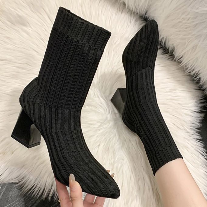 Bota Malha Tricô Confortável - Daisy