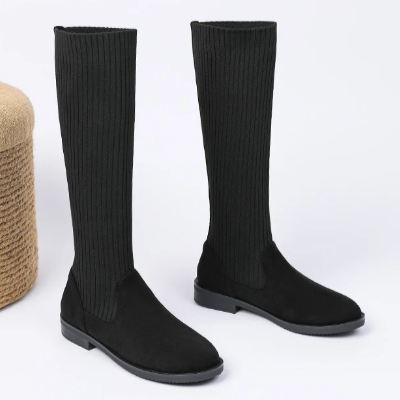 Bota Malha Tricô Confortável - Athena