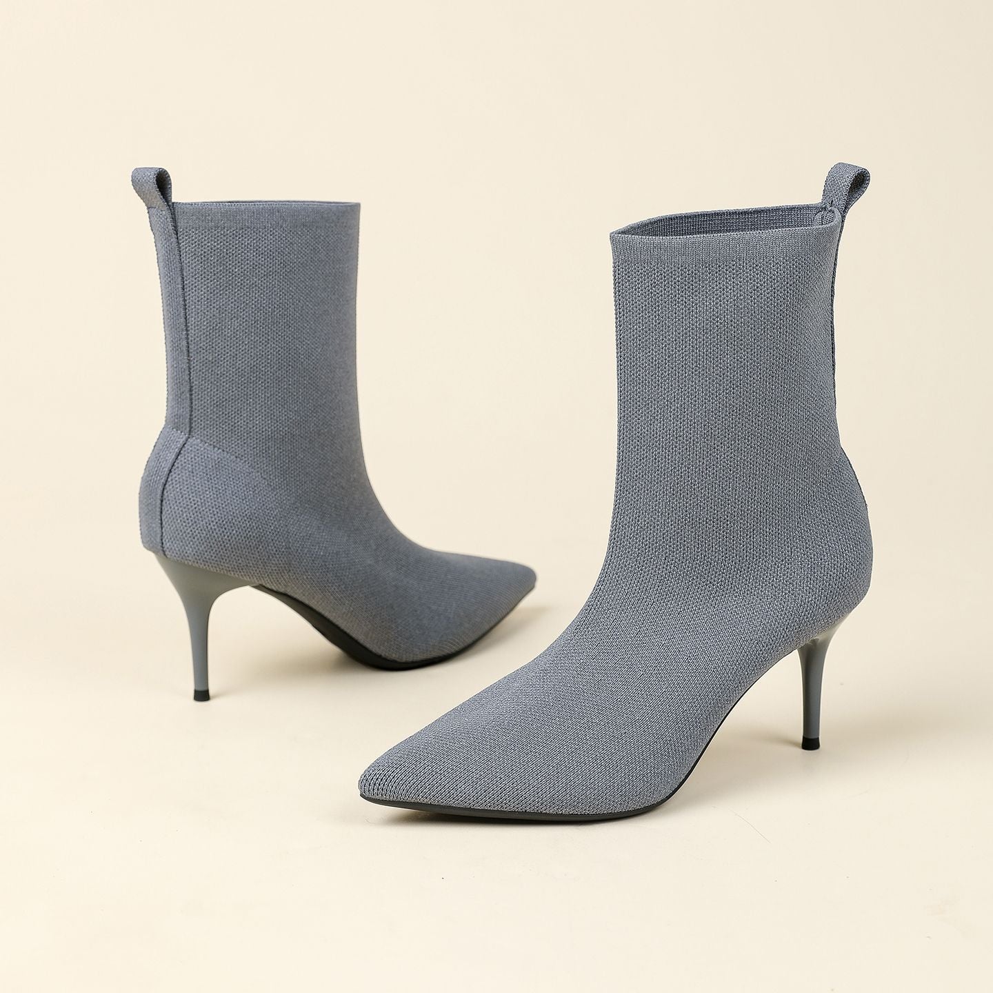 Bota Cano Curto Confortável em Malha Tricô - Anouk