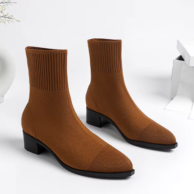 Bota Malha Tricô Confortável - Samira