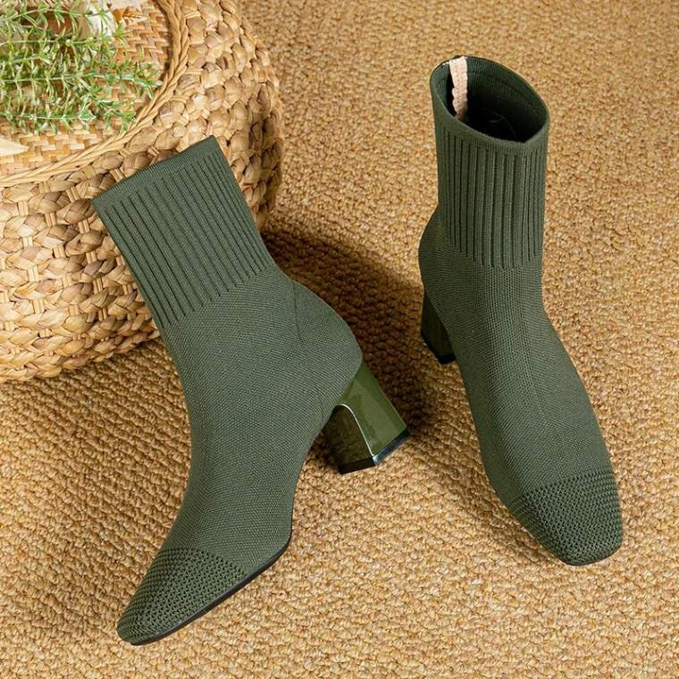 Bota Malha Tricô Confortável - Janice