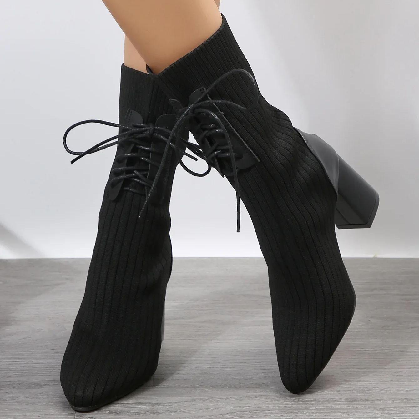 Bota em Malha Tricô Confortável - Ayanna