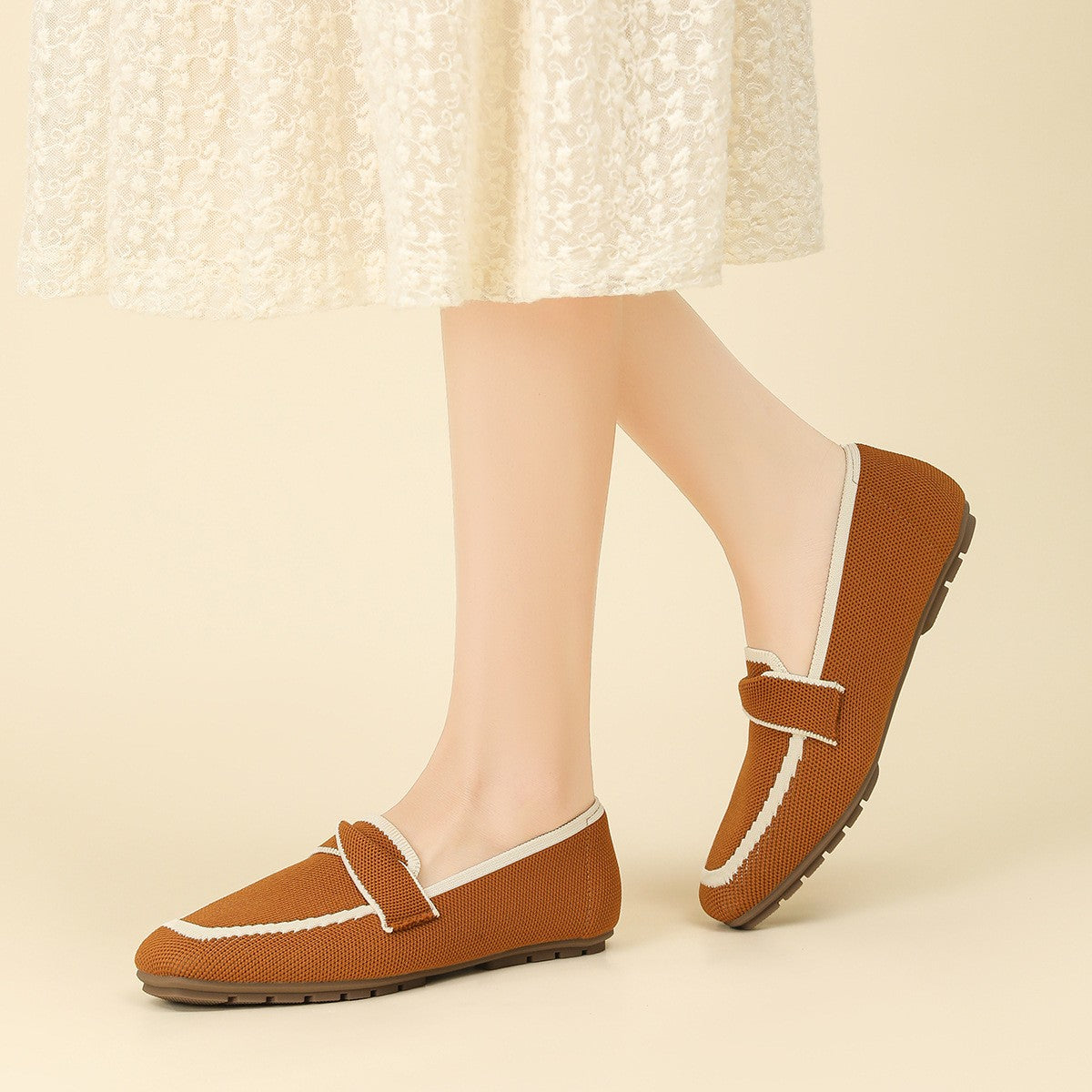 Mocassim Confortável em Malha Tricô - Carys