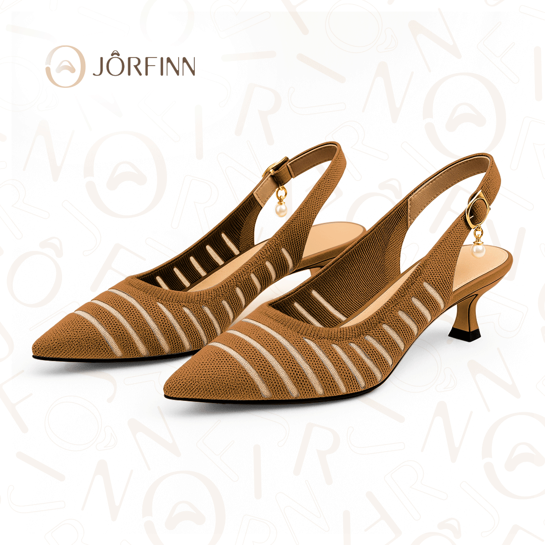 Slingback Salto Kitten Malha Tricô Confortável - Jessie