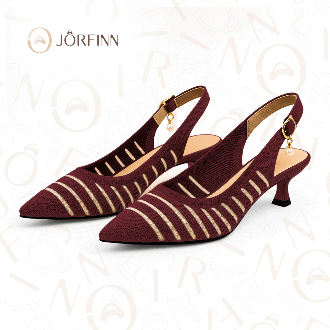 Slingback Salto Kitten Malha Tricô Confortável - Jessie