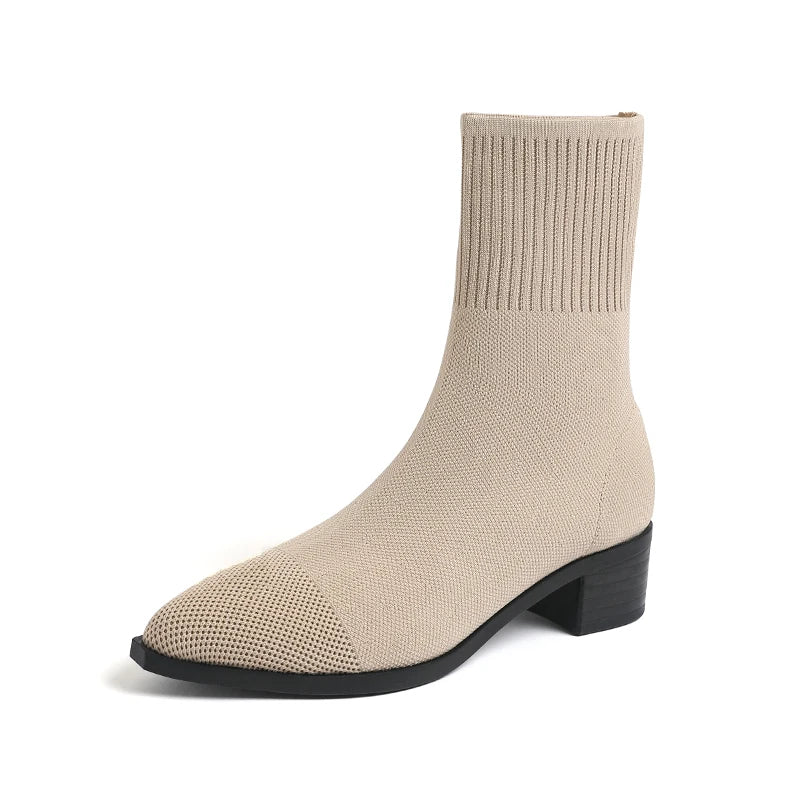 Bota Malha Tricô Confortável - Samira