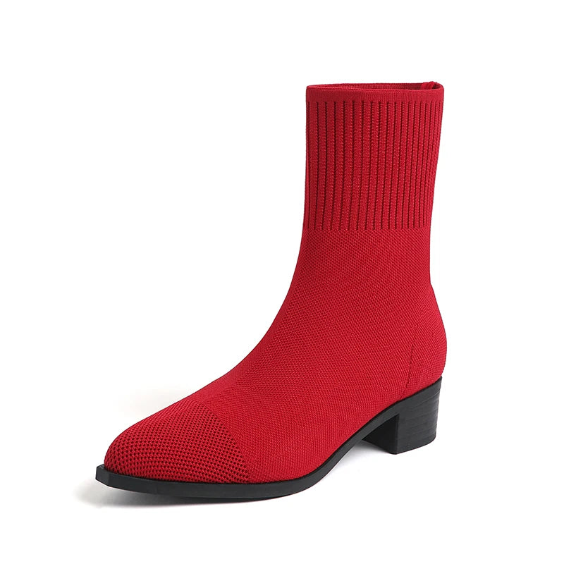 Bota Malha Tricô Confortável - Samira
